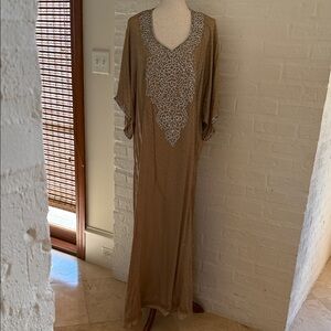 Elegant Long Full Beaded Women's Dress XL